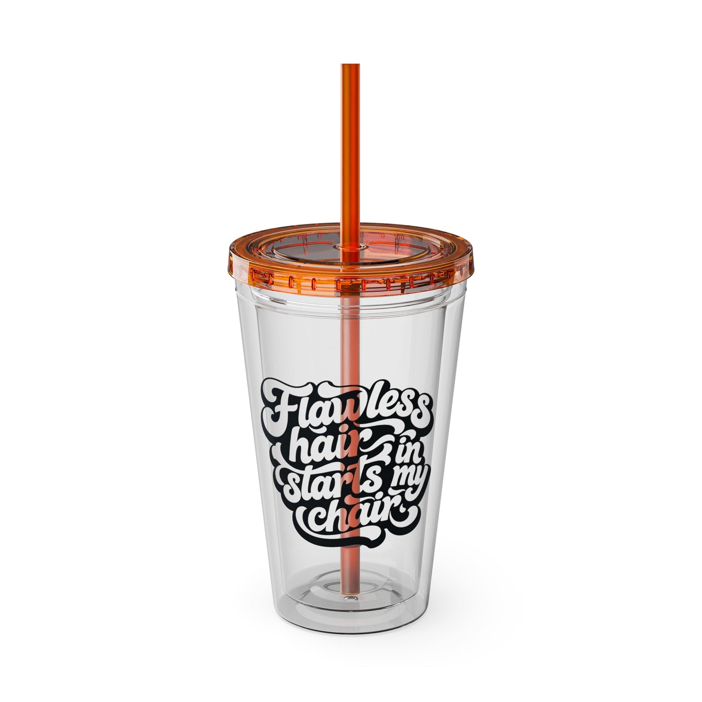 Flawless hair starts in my chair Clear Insulated Cup