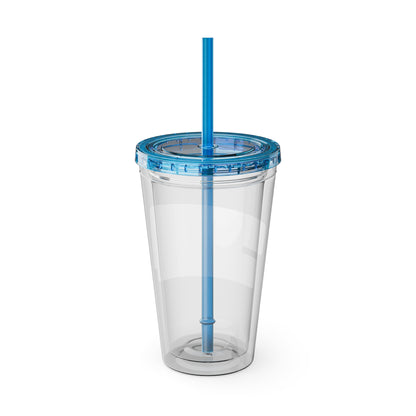 Powered by caffeine and critical thinking Clear Insulated Cup