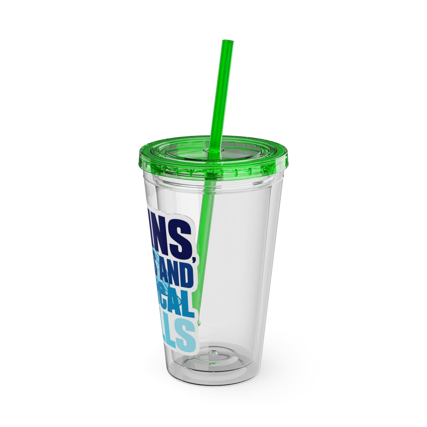 Brains, scrubs and surgical skills blue Clear Insulated Cup