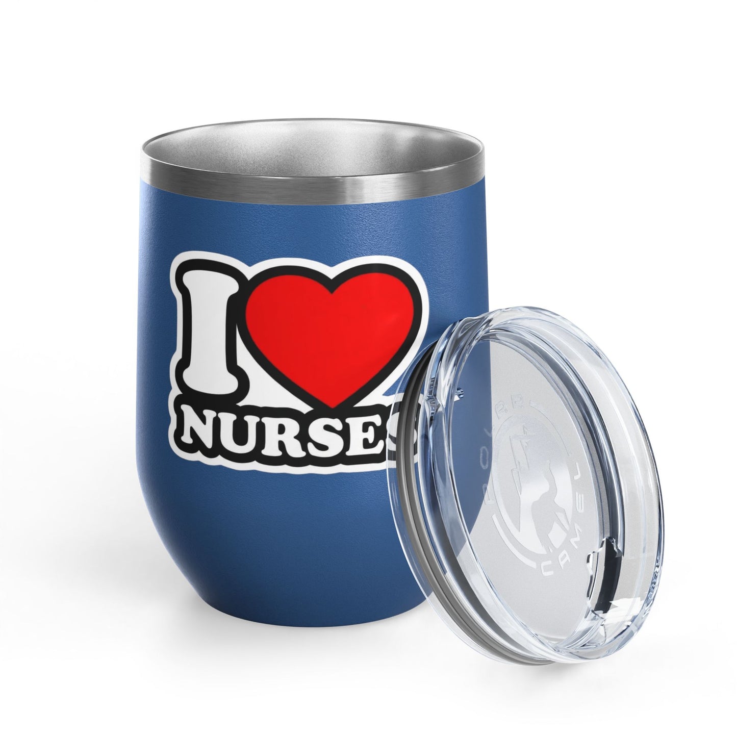 I love nurses faux sticker Tumbler
