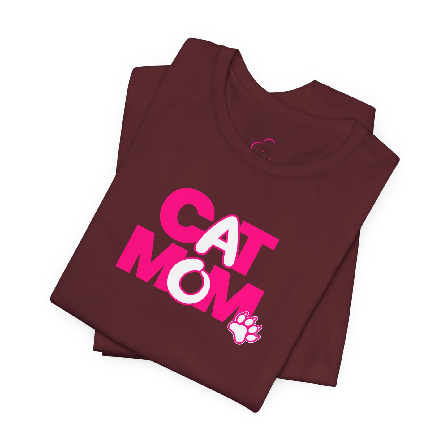 Cat mom pink T-shirt
