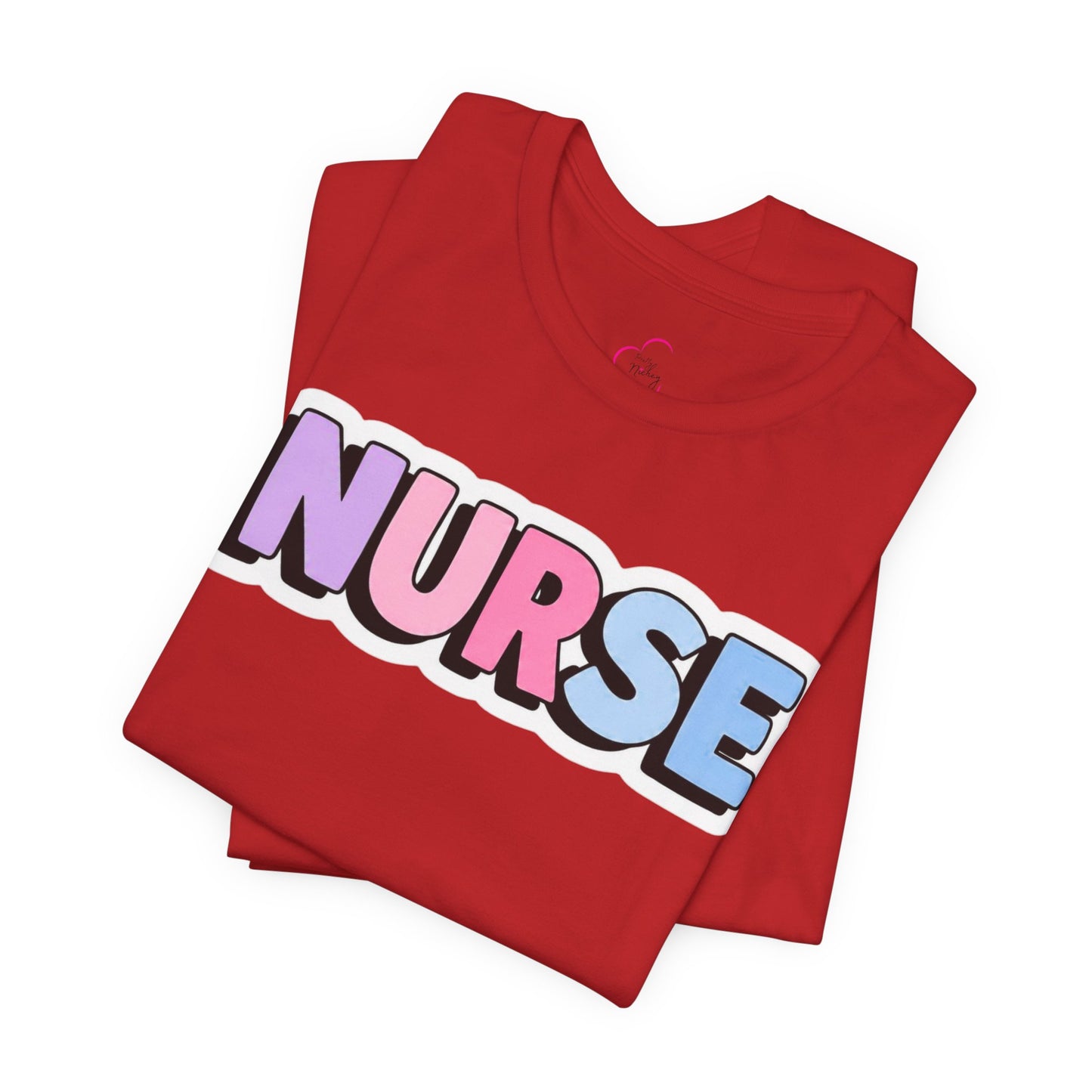 NURSE faux sticker T-shirt