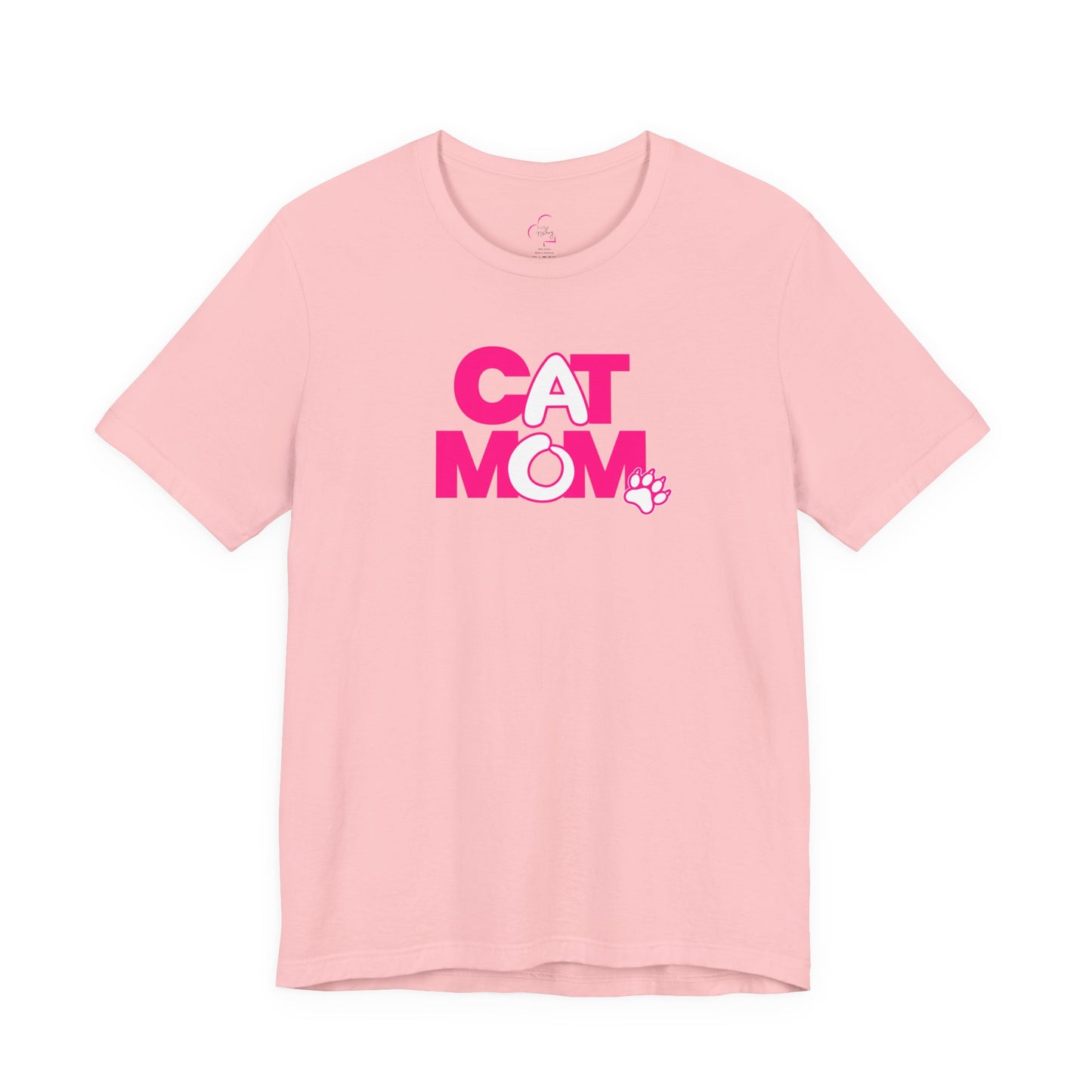 Cat mom pink T-shirt