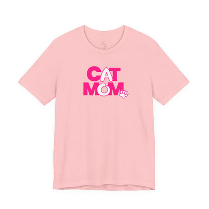 Cat mom pink T-shirt