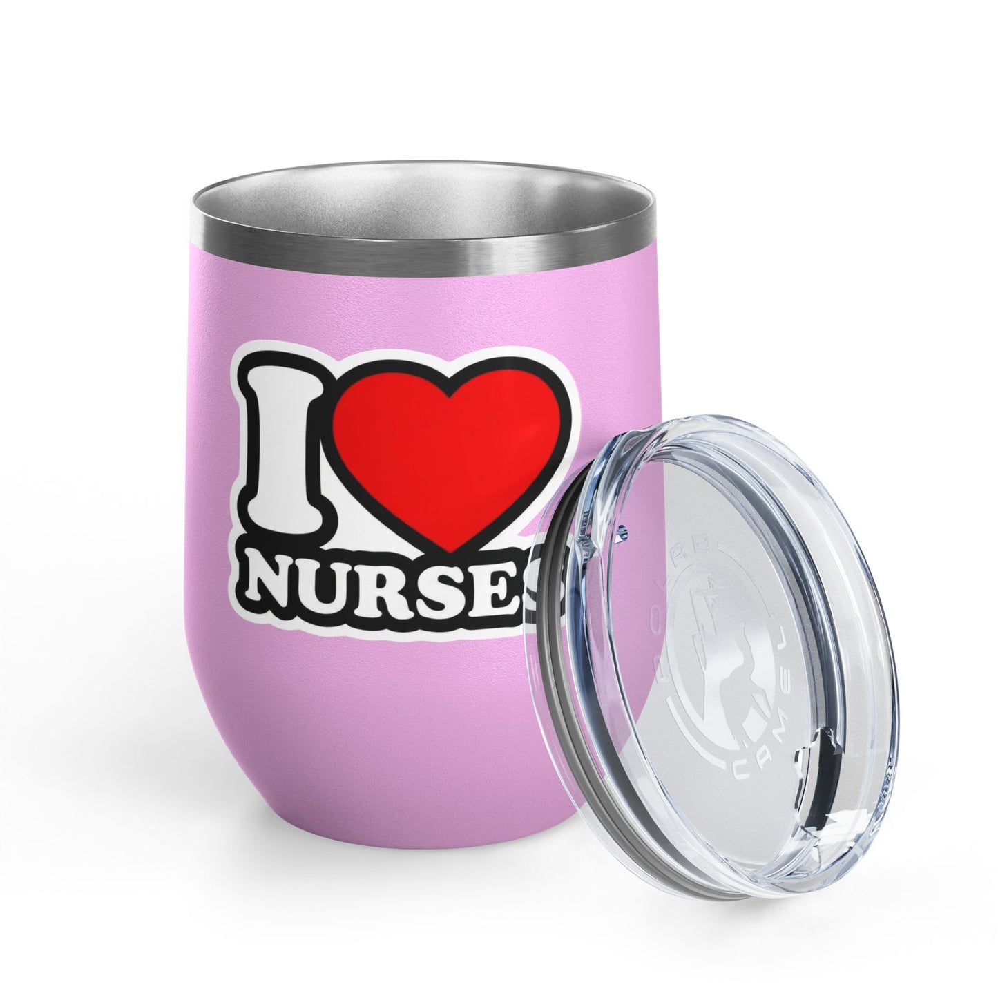 I love nurses faux sticker Tumbler
