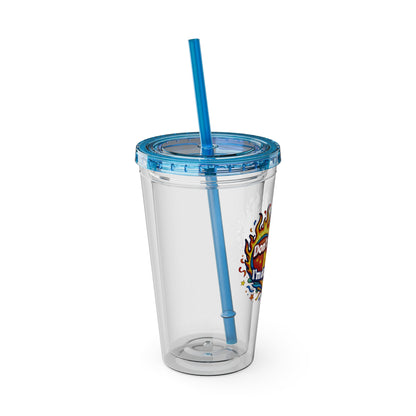 Don't mind my hair I'm doing yours Clear Insulated Cup