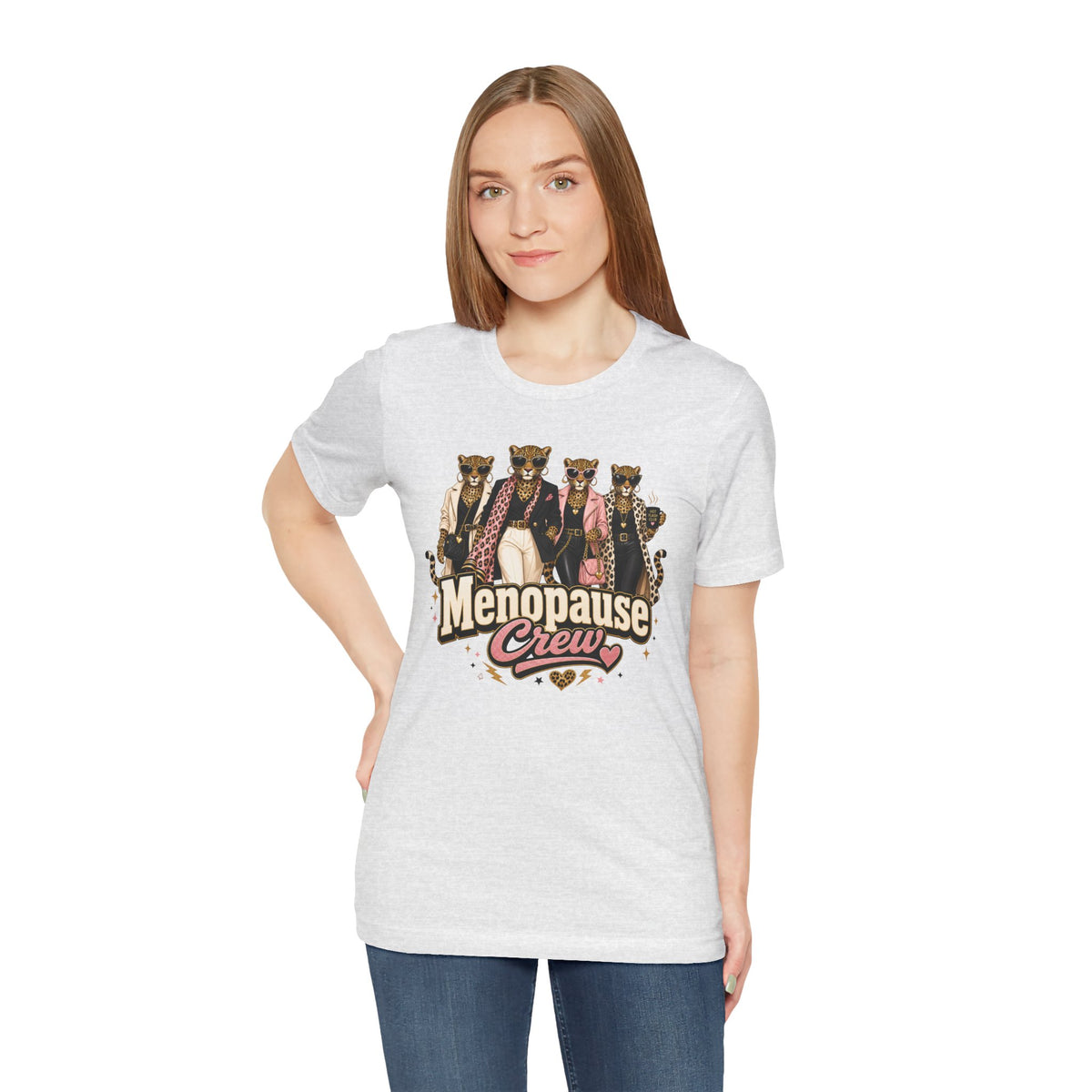 Menopause crew leopard T-shirt