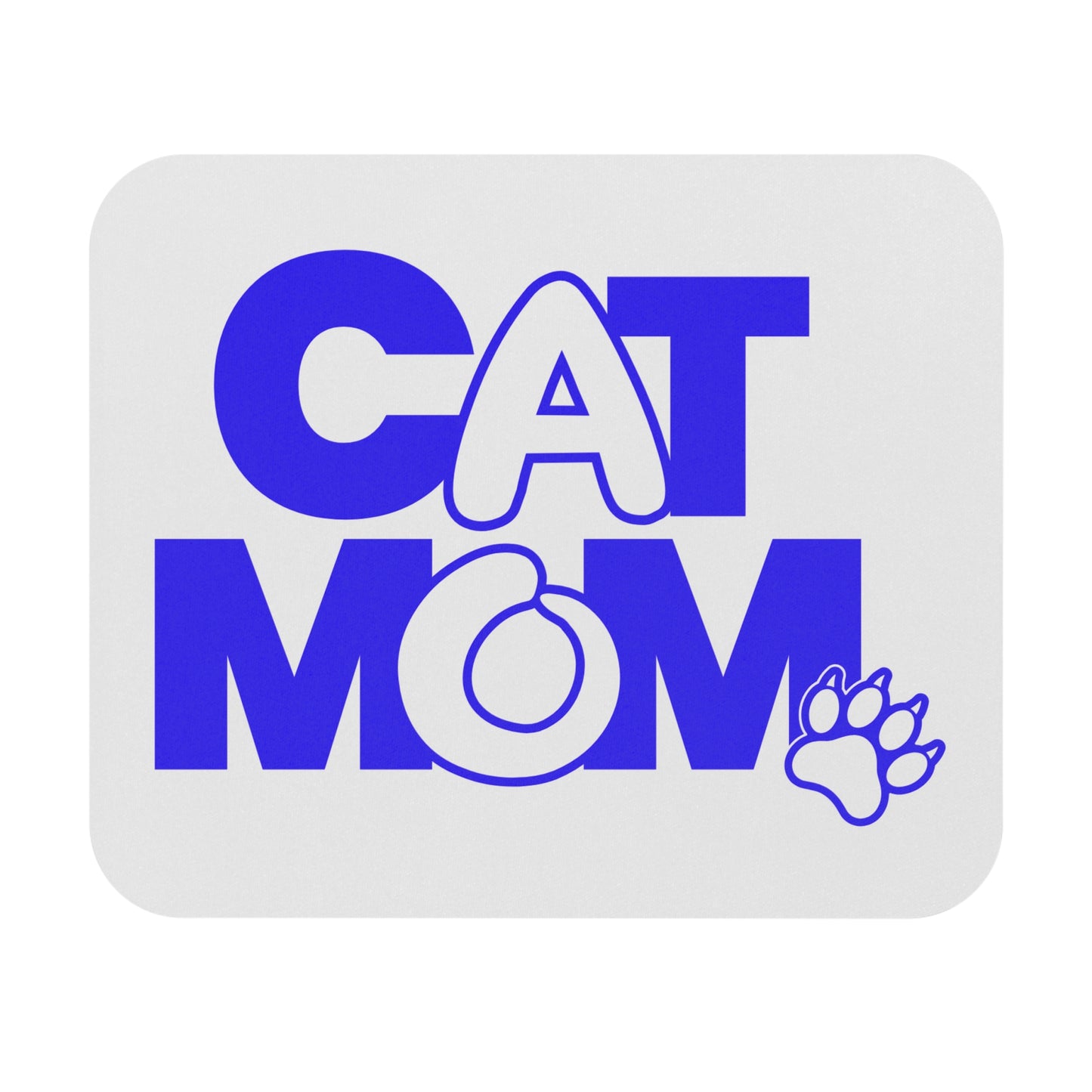 Cat mom blue Mouse Pad