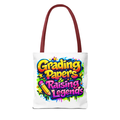 Grading papers & raising legends Tote Bag