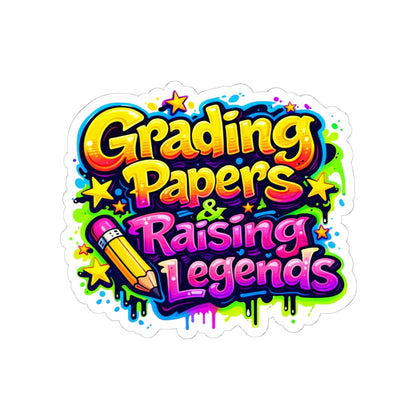 Grading papers & raising legends Sticker