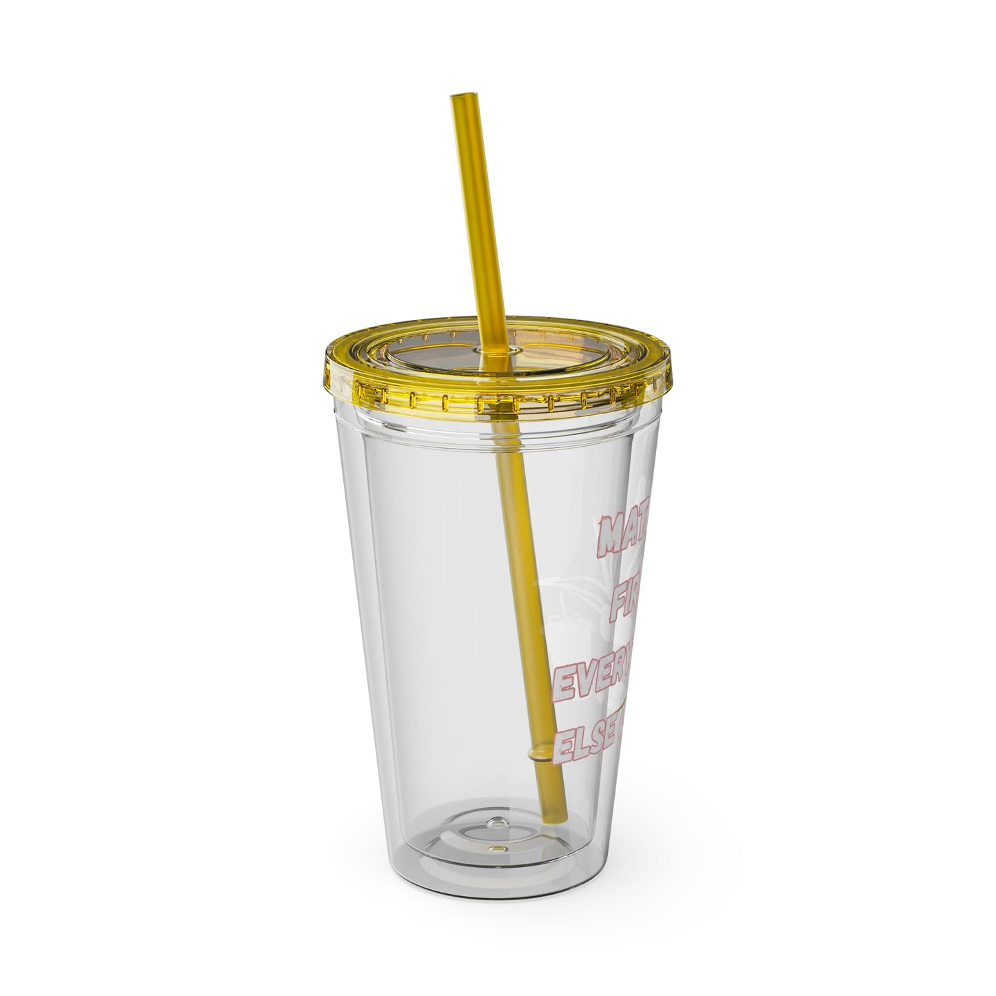 Matcha First Everything Else Later Clear Insulated Cup