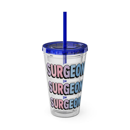 SURGEON faux sticker Clear Insulated Cup