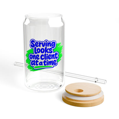 Serving looks one client at a time Sipper Glass