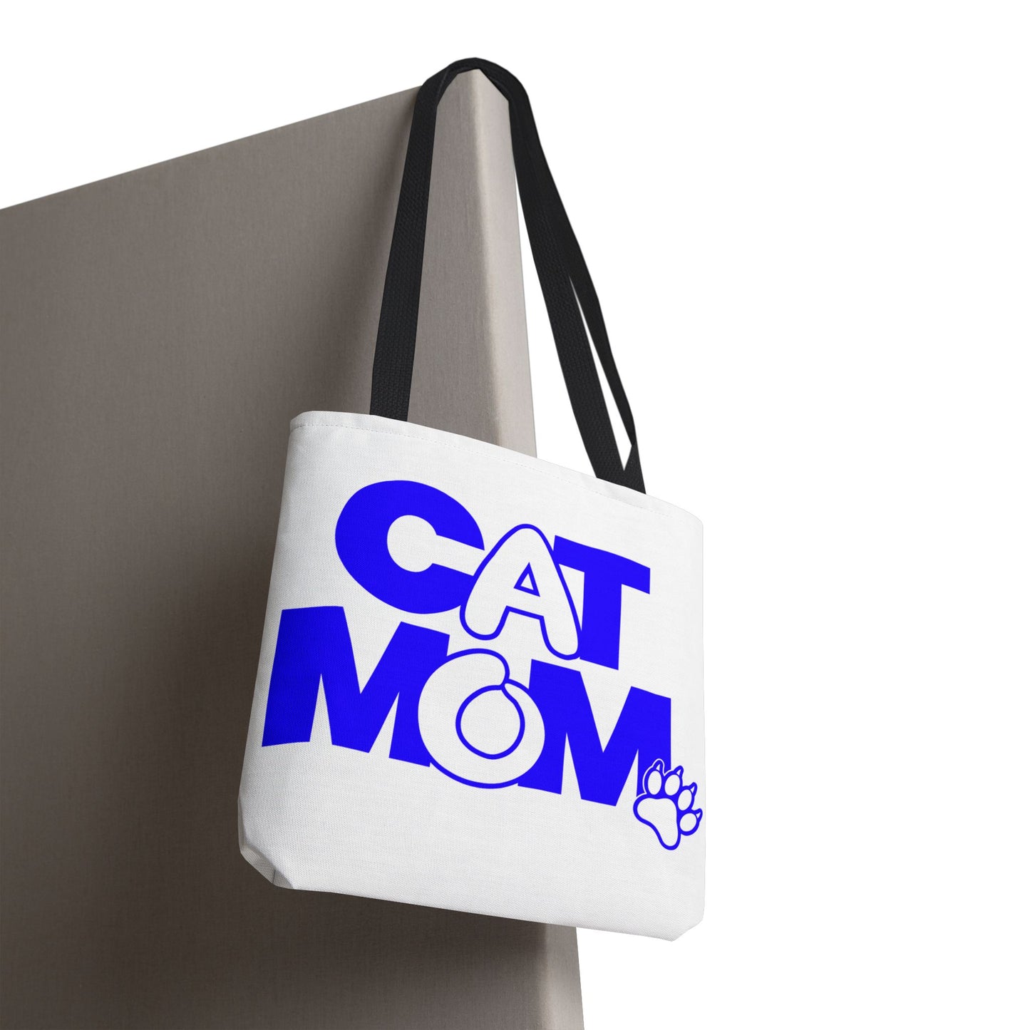 Cat mom blue Tote Bag