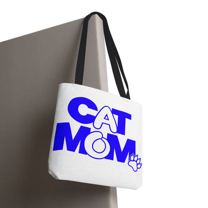 Cat mom blue Tote Bag