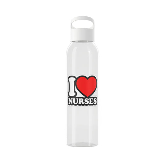 I love nurses faux sticker Water Bottle