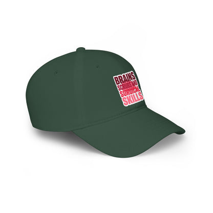 Brains, scrubs and surgical skills pink Baseball Cap