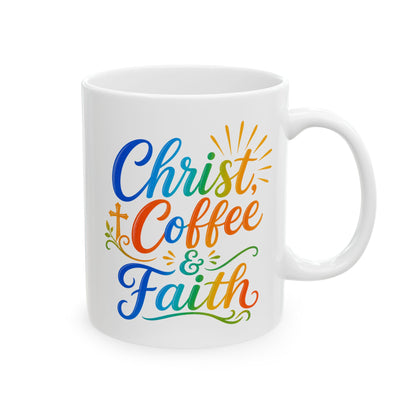 Christ, coffee, faith Mug