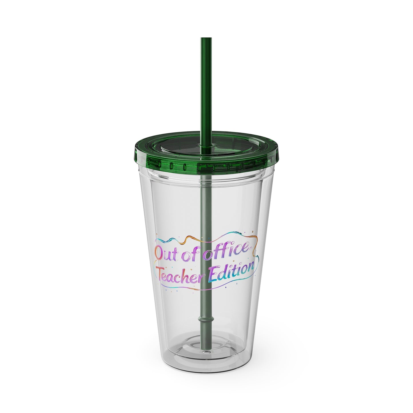 Out of office teacher edition Clear Insulated Cup