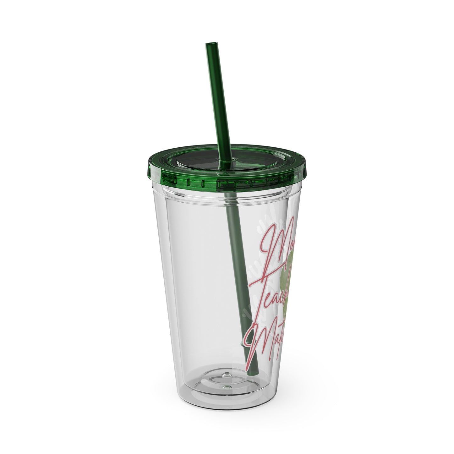 Mom Life, Teacher Life, Matcha Life' Clear Insulated Cup