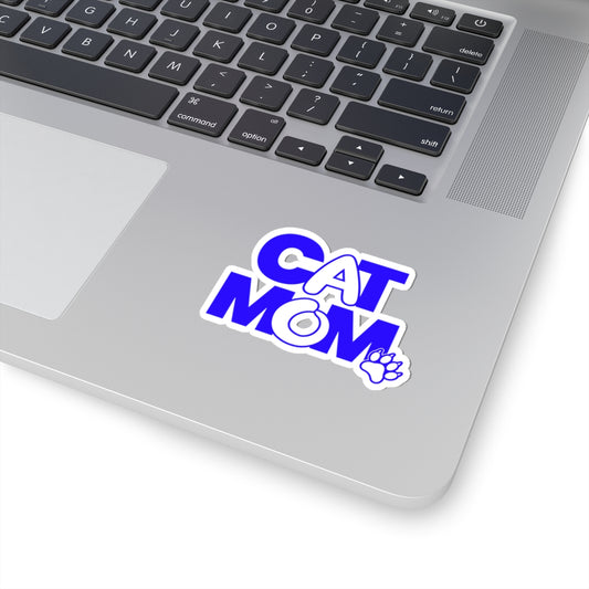 Cat mom blue Sticker