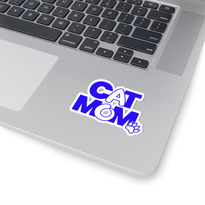 Cat mom blue Sticker