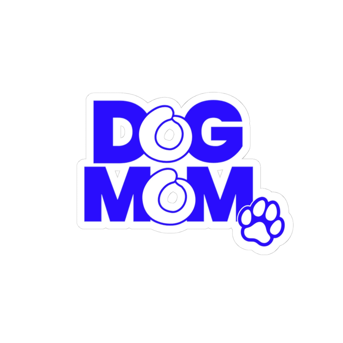Dog mom blue Sticker