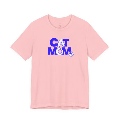 Cat mom blue T-shirt