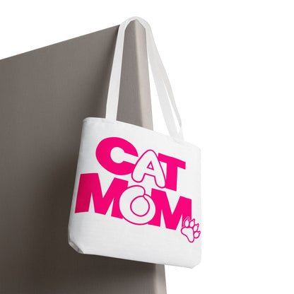 Cat mom pink Tote Bag