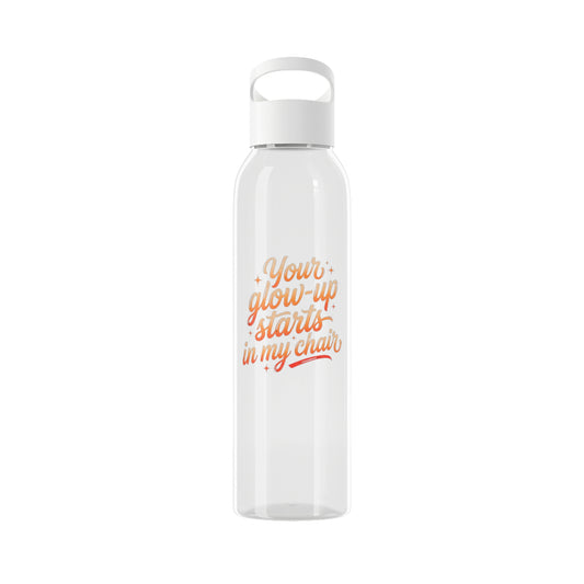 Your glow up starts in my chair Water Bottle