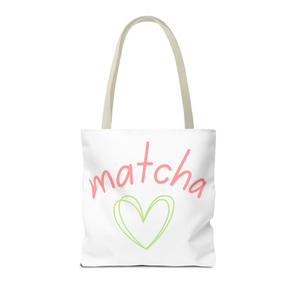 Matcha Heart Tote Bag