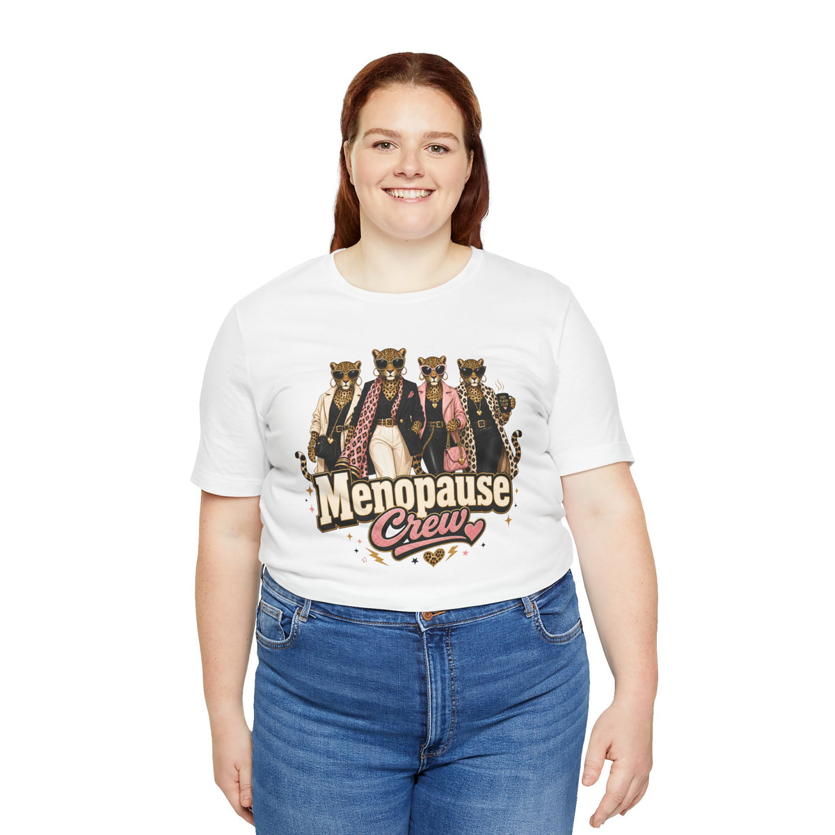 Menopause crew leopard T-shirt