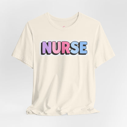 NURSE faux sticker T-shirt