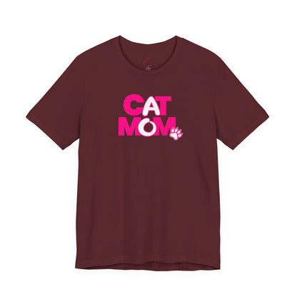 Cat mom pink T-shirt
