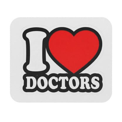 I love doctors faux sticker Mouse Pad