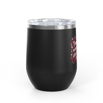 Powered by wine and bad decisions Wine Tumbler