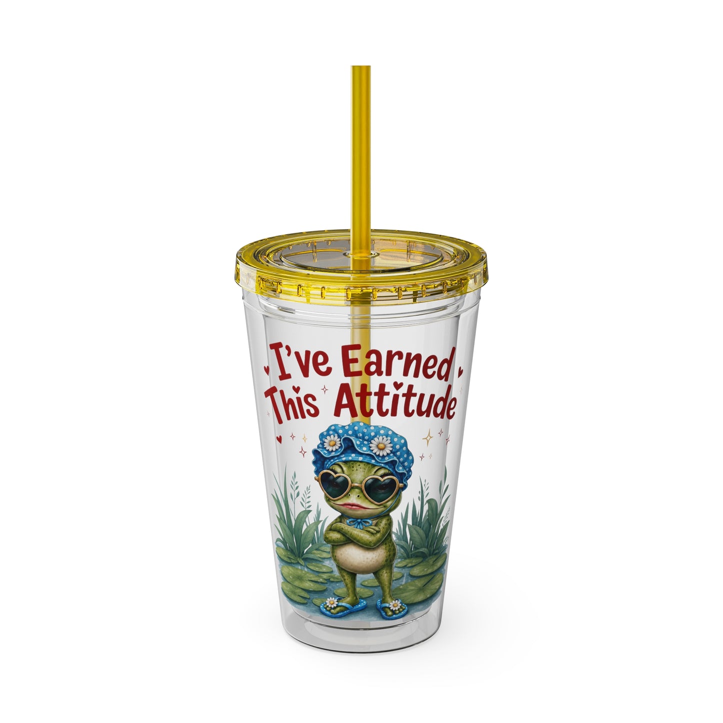 I've earned this attitude Clear Insulated Cup
