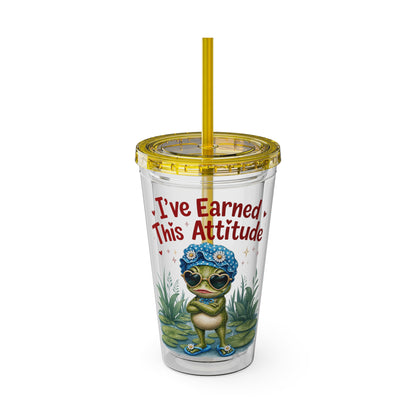 I've earned this attitude Clear Insulated Cup