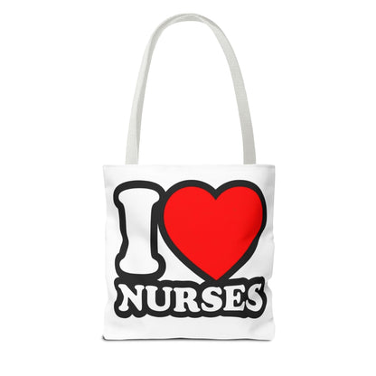 I love nurses faux sticker Tote Bag
