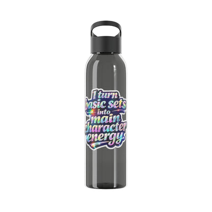 I turn basic sets into main character energy Water Bottle