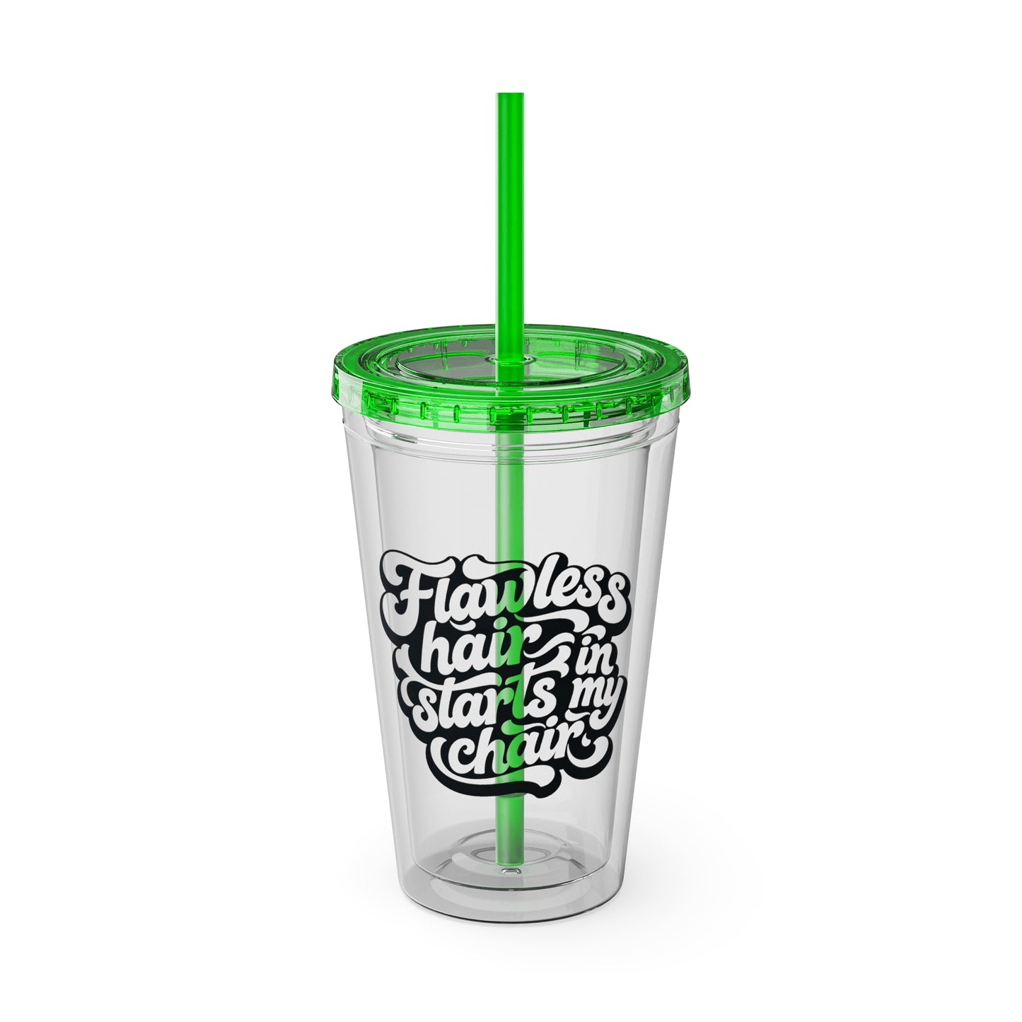 Flawless hair starts in my chair Clear Insulated Cup