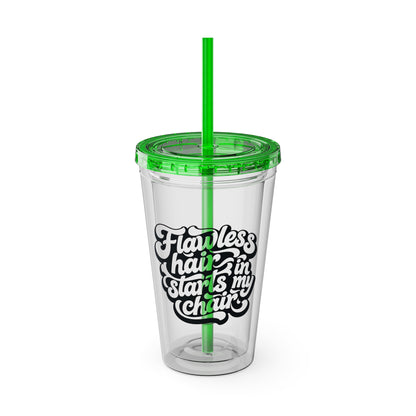 Flawless hair starts in my chair Clear Insulated Cup