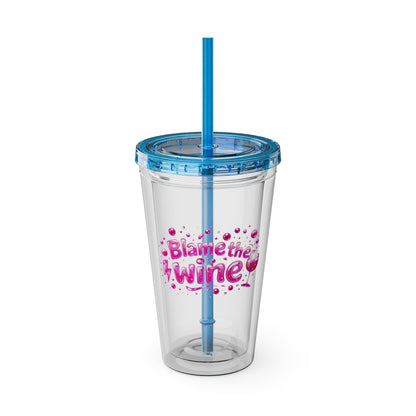 Blame the wine Clear Insulated Cup
