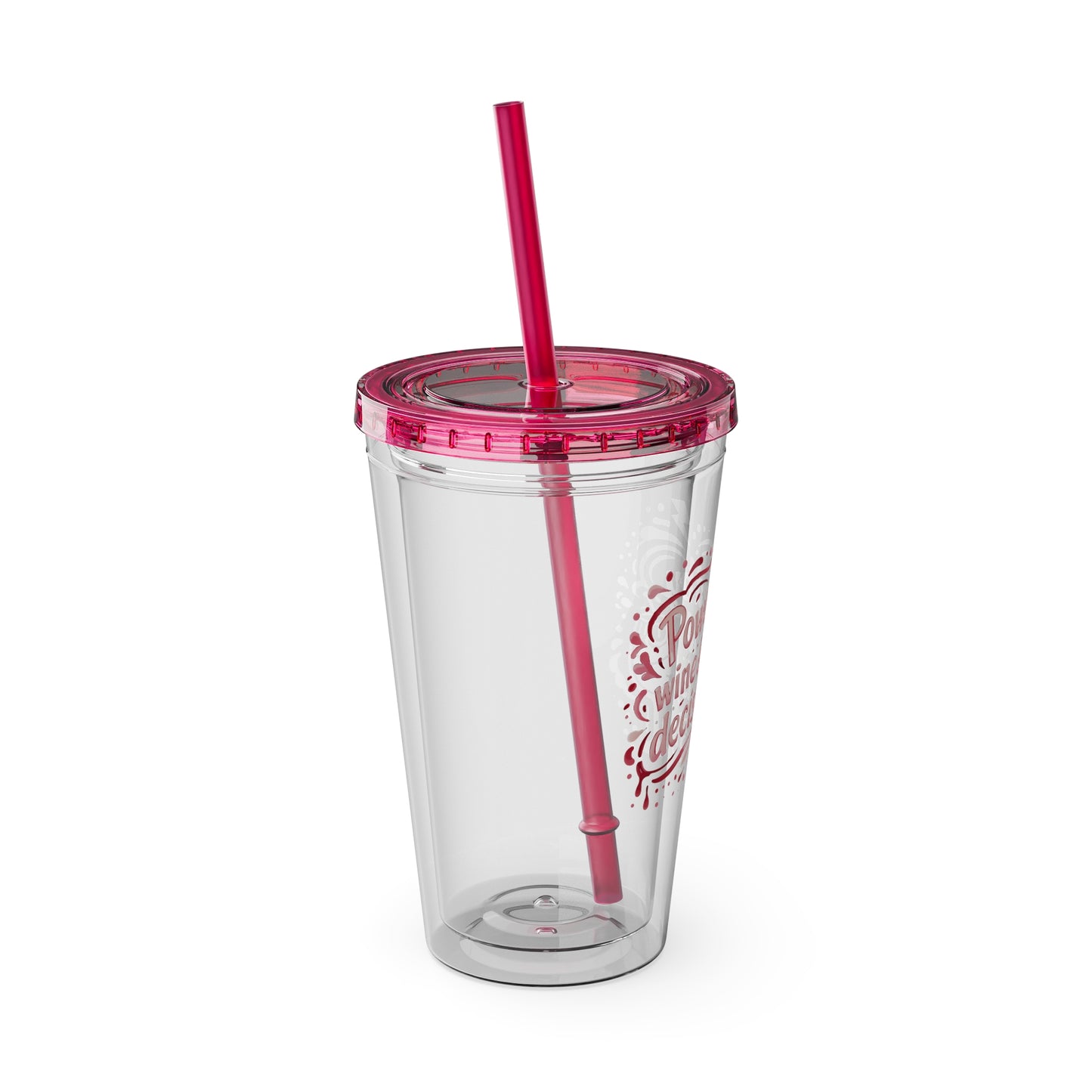 Powered by wine and bad decisions Clear Insulated Cup