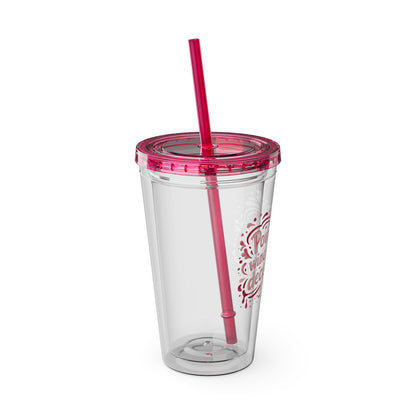 Powered by wine and bad decisions Clear Insulated Cup