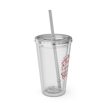 Powered by wine and bad decisions Clear Insulated Cup