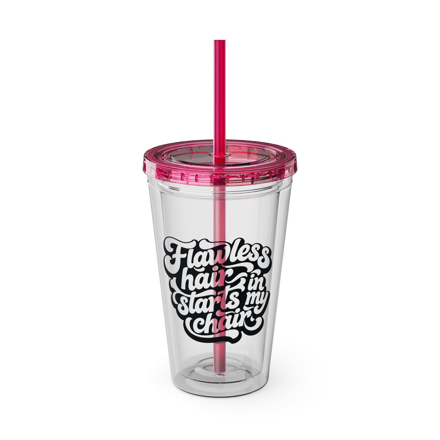Flawless hair starts in my chair Clear Insulated Cup