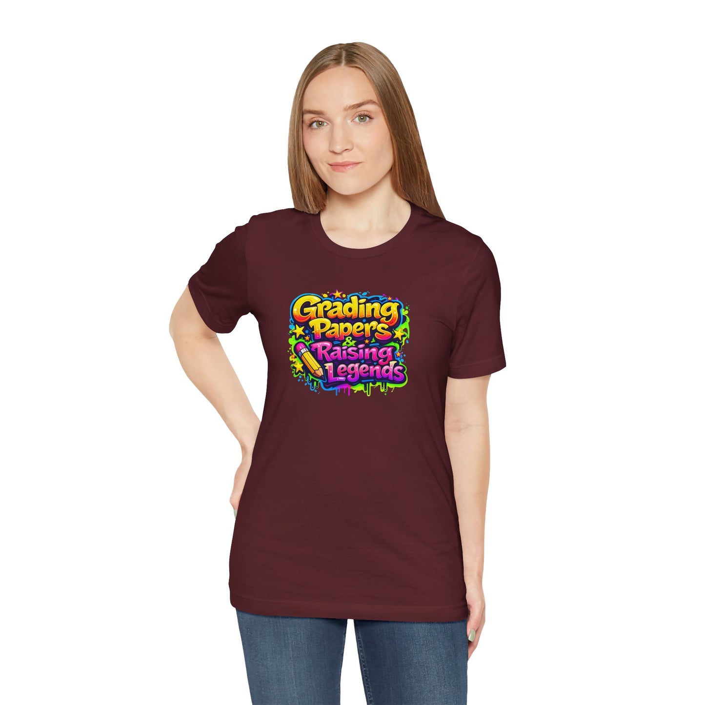 Grading papers & raising legends T-shirt