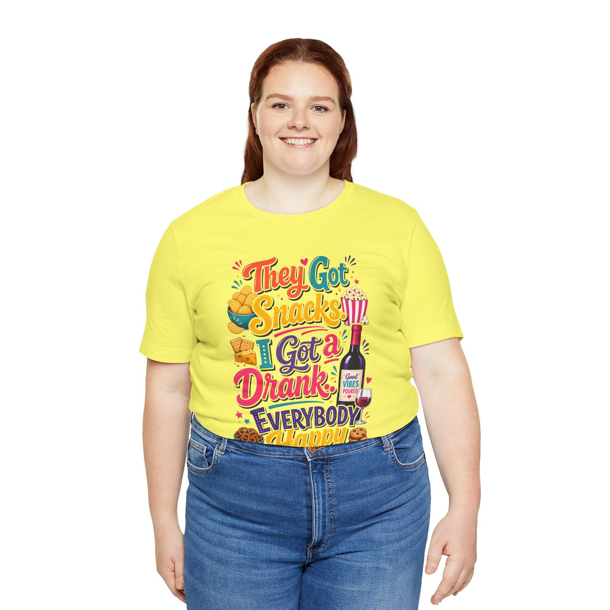 They got snacks. I got a drank. Everybody happy T-shirt