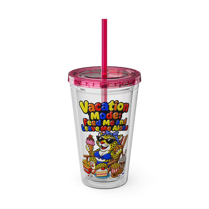Vacation mode feed me and leave me alone Clear Insulated Cup